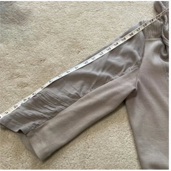 XCVI Boho Lagenlook Cowl Neck Zipper Ruched Sleeves Light Jacket Size Large - Picture 11 of 12